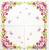 Serwetka do decoupage firmy HOME FASHION kwiaty w rogu 25x25cm